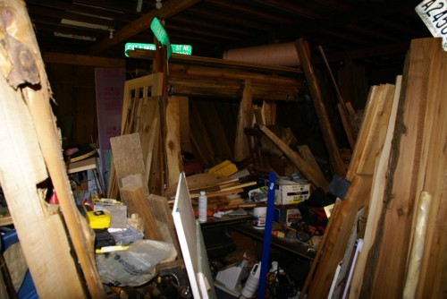 And this is the garage, where uncle Bernard spent his later years preparing for the apocalypse.