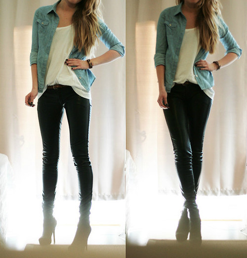 cute jeans and shirt outfits