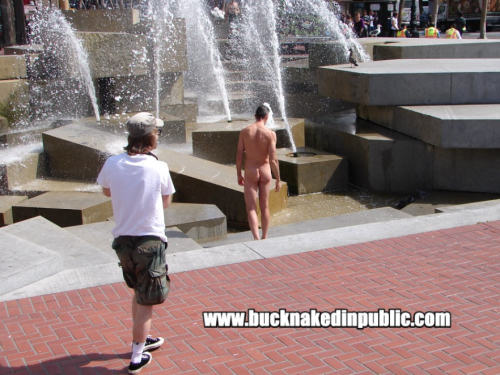 mitchhightower:

This picture shows the hella-fine backside of my friend and long-time BNIP BUD BUCEPHALUS ALEXANDER.  This shot was taken on a weekday adventure in downtown San Francisco at a municipal fountain in UNITED NATIONS PLAZA.  Video from this daytime public nudity outing can be viewed here: http://bucknakedinpublic.com/public/bniponlinecinema/nakedFOUNTAIN
See more of hunky BUCEPHALUS ALEXANDER on his popular web site, cruise here: http://www.nakedism.com 

Posted by my good friend Mitch Hightower, who set up this fun opportunity to be stark naked in a crowded downtown area in San Francisco last September.