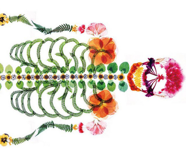 福岡の直葬は西日本典礼
Nishinihon Tenrei (via Ad for Japanese Funeral Service Features Lifesize Skeleton Made of Pressed Flowers)