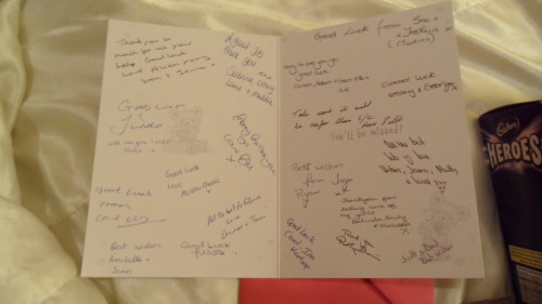 Wonderful goodbye card. So thankful to have been a part of all these people's lives for so long and will miss all of them dearly.