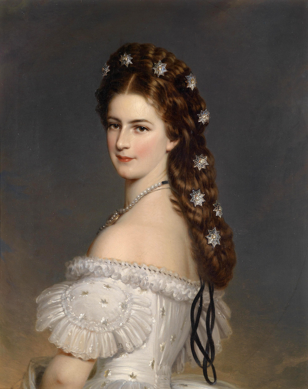 23silence:</p><br />
<p>Franz Xaver Winterhalter (1805-1873) - Kaiserin Elisabeth von Österreich, Porträt der Kaiserin mit Diamantsternen im Haar<br /><br />

