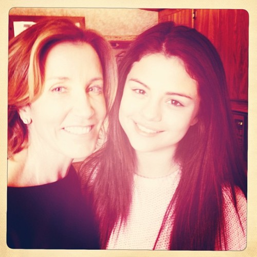 felicityhuffman: With @SelenaGomez on set of RUDDERLESS. She was amazing to watch and wonderful to work with.