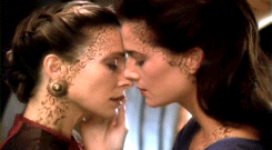 Image result for ds9 dax kissing girl gif