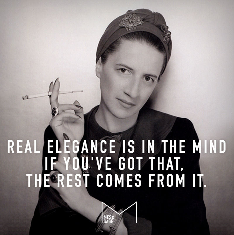 THE MONDAY MESSAGE // &#8220;The only real elegance is in the mind; If you&#8217;ve got that, the rest really comes from it.&#8221; — Diana Vreeland.