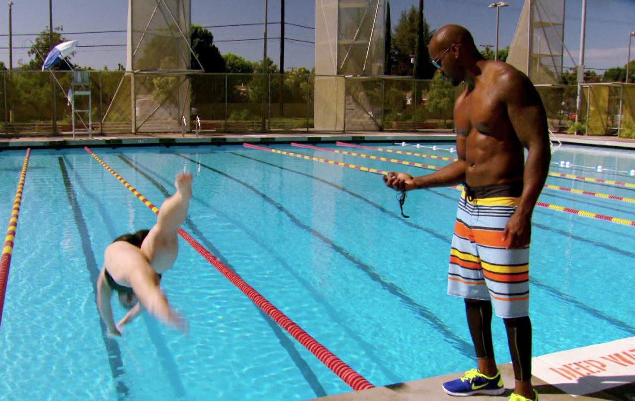 Dolvett gets Rachel back in the pool during last night&#8217;s The Biggest Loser. Watch the full episode here.