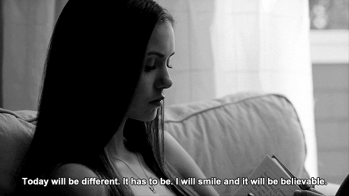 gif quote Black and White elena gilbert believe tvd smile Vampire Diaries nina dobrev depressing different