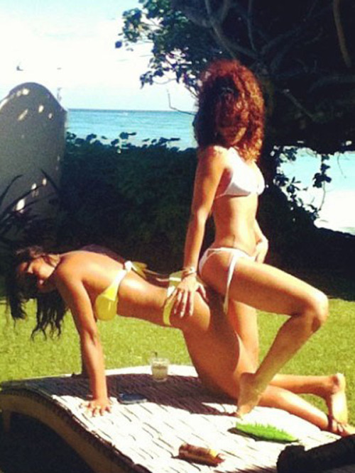 Rihanna Bikinis with a Friend on Instagram&#8230;