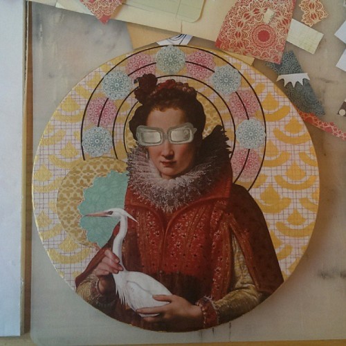 Celeste, 2013, collage on canvas