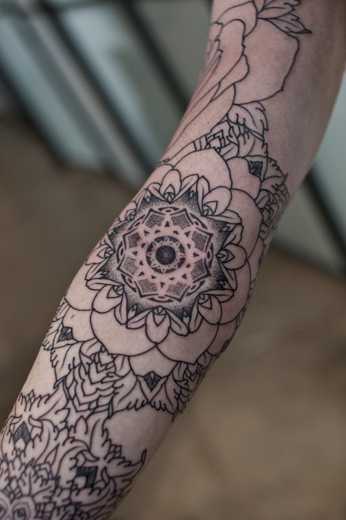 art tattoo ink sleeve arm Thomas Hooper mandala corpusart •