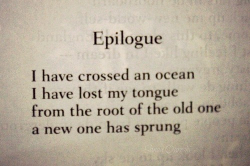 We looked at post-Colonial Literature in one of my modules a couple of weeks ago- Literature from Afro-Caribbean and South Asian writers and how they did or did not feel colonised by the English language. We read some incredible pieces.
This is Grace Nichols&#8217; Epilogue.
