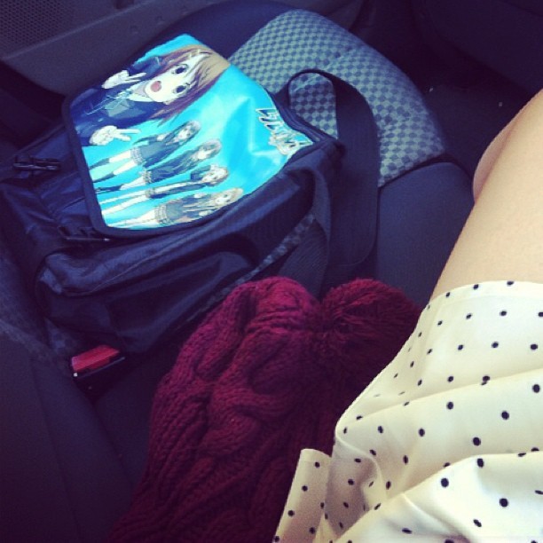 going on a drive with my sxc #kon #anime bag