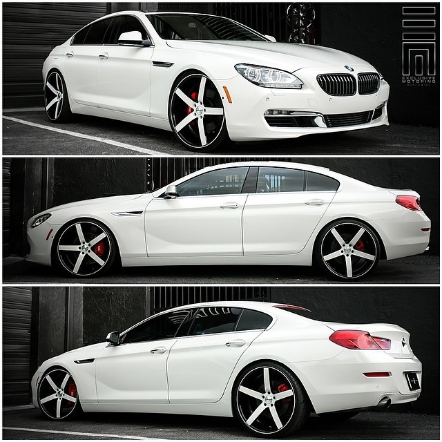BMW 640i Gran Coupe customized with painted black front grilles ...