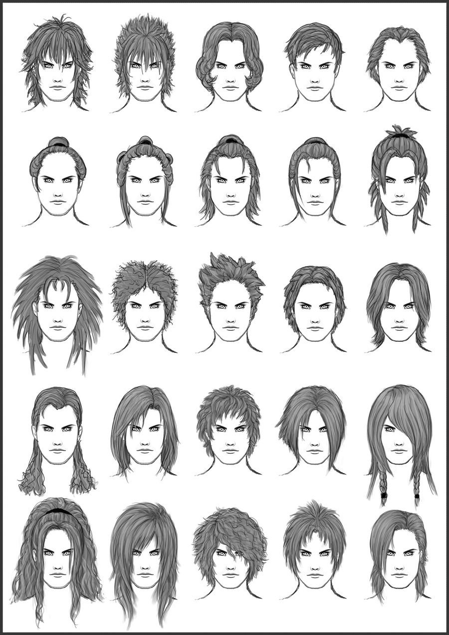Drawing Art Hair Girl Female Style Women Draw Boy Man Men Woman