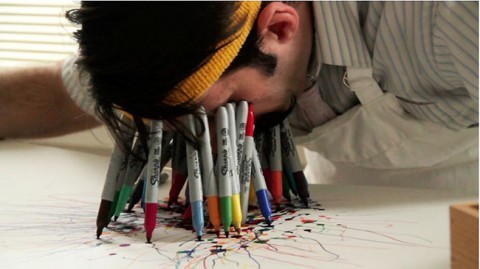 (via Jason Clark makes art using Sharpies and his face — Lost At E Minor: For creative people)