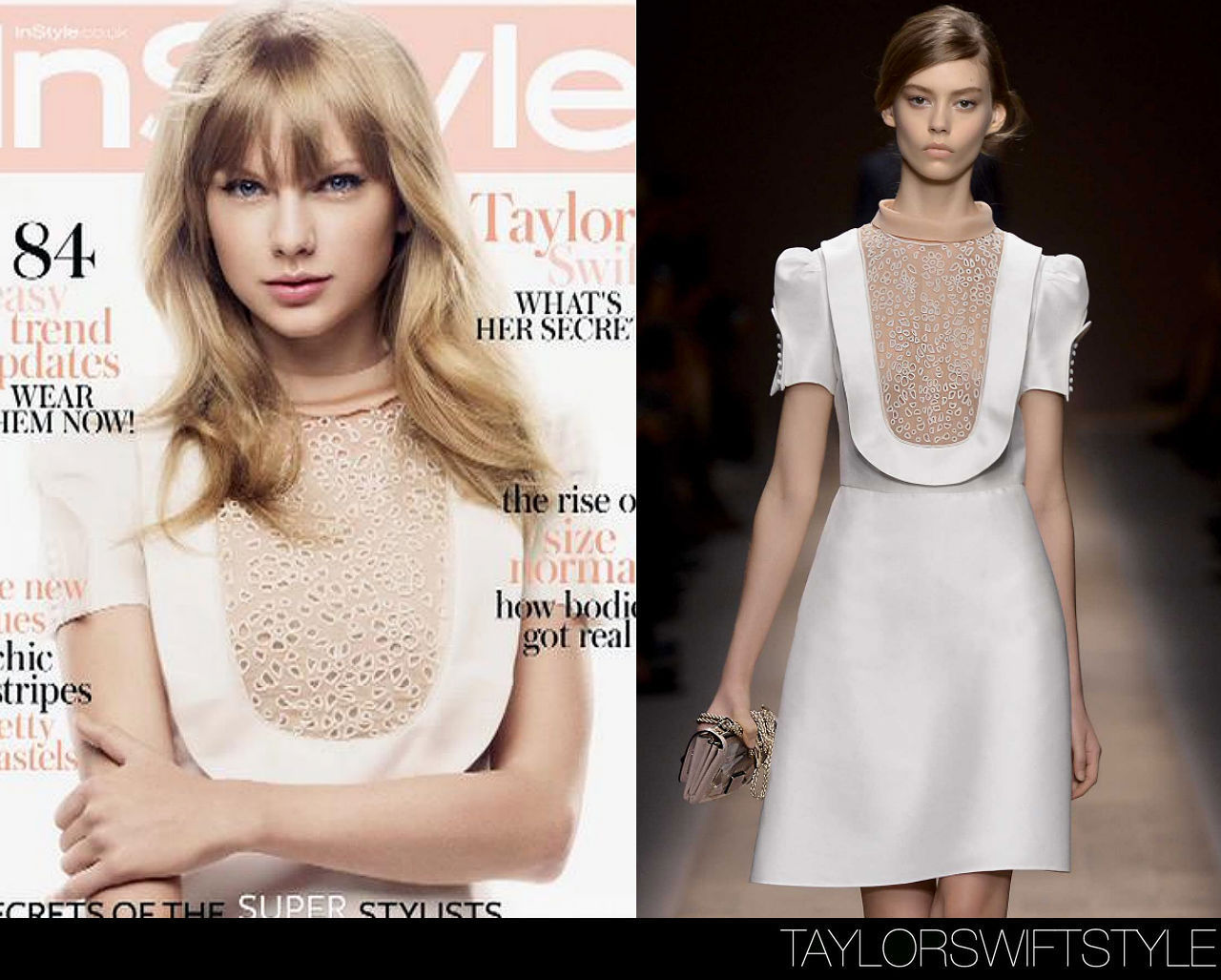 On the cover of InStyle UK | April 2013Valentino Spring/Summer 2013 RTW - € 2.590.00Watch the behind the scenes video of Taylor&#8217;s InStyle UK shoot here.Check out the rest of Taylor&#8217;s InStyle U.K. spread here