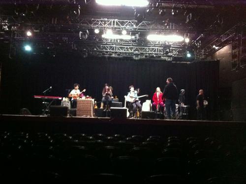Selena Gomez and The Scene doing a soundcheck before the concert tonight. 