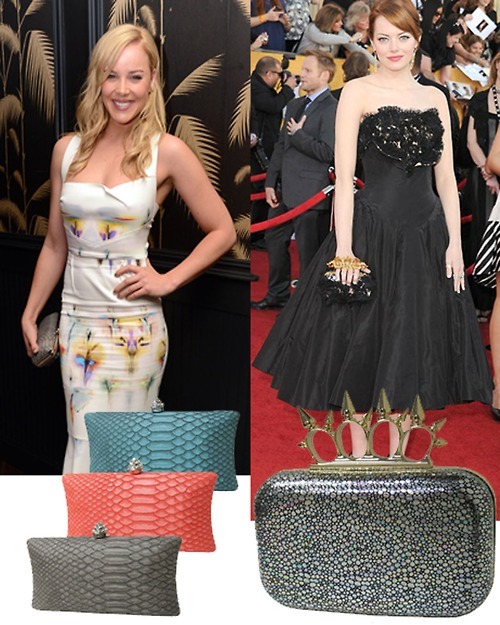 TREND WATCH: Hard Case Clutch
Hard case clutches are here! We’ve seen this trend on the red carpet and in our favorite fashion mags for a little while now and we sure do know why!
Easy to hold and hard (literally) to forget, all of your belongings will be safe and sound all evening long. Plus, some even double as a weapon (uhh…we mean set of rings).
For the clutch crazed, we now have a bunch of different styles in store now ranging in price from $50-$65!

