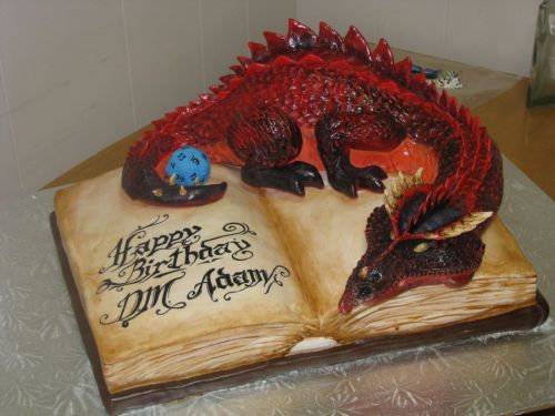Dragons-themed birthday cake