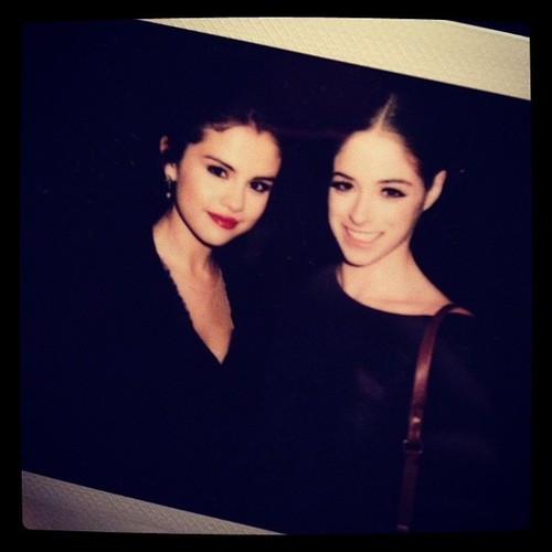Selena Gomez and model Amelia Elyse Thomas at the Ferretti/Vogue Charity event.
