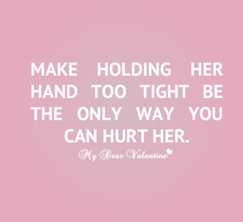 Make holding her hand