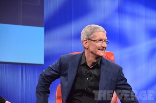 thisistheverge:

Tim Cook teases ‘profound’ opportunity in wearable technology, but says Google Glass won’t have broad appeal
Onstage at the D11 conference in California, Tim Cook responded to a question about Google Glass, noting that wearables are a profound type of technology — and that Apple may be working on its own wearable technology. “It’s an area that’s ripe for exploration,” Cook said, “it’s ripe for us to get excited about. Lots of companies will play in this space.” 
