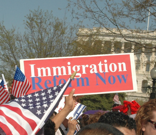 Scene from pro-immigration reform rally