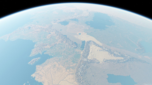 Middle-Earth modeled in the Outerra game engine