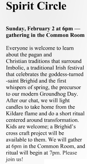 Not the NeoWicca &#8220;Imbolc&#8221; &#8230;but the actual Gaelic Festival!
