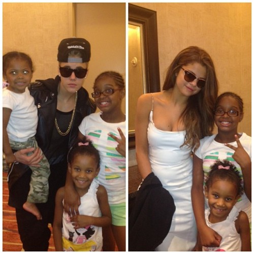 mzalishab: My little one meeting her favorite stars tonight Justin Beiber and Selena Gomez…