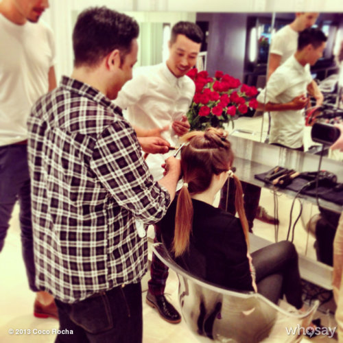 The first cut is the deepest. My husband James taking the first snip of my hair makeover with Anh Cotran and Allure Magazine. It’s happening! #shorthairdontcare
View more Coco Rocha on WhoSay 