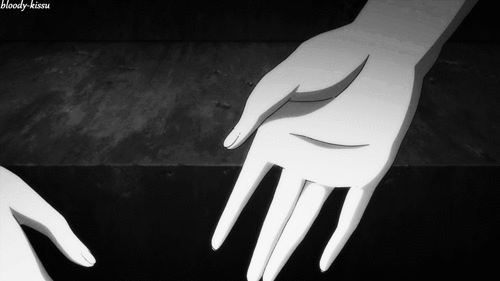 holding hands anime couple gif | WiffleGif