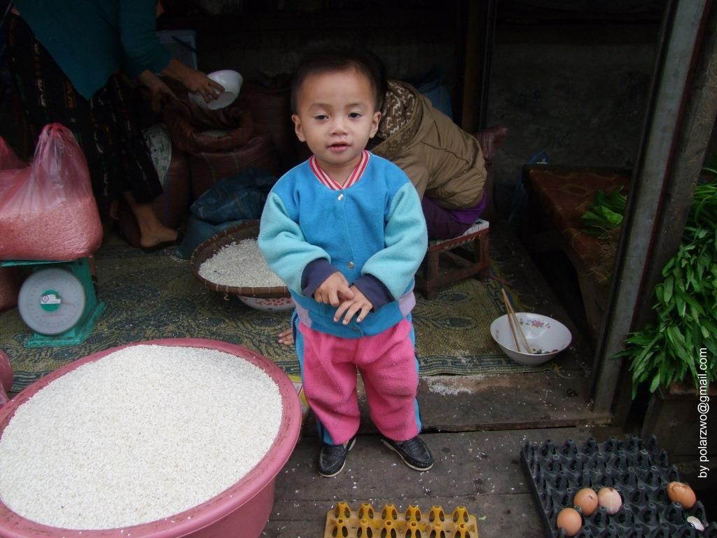 Marktszene in Luang Prabang, Laos.
Essen und wohnen, den Lebensunterhalt verdienen. Die Kinder großziehen. Familienleben auf dem Markt. Handel und Wandel. Alles spielt sich auf engem Raum öffentlich in und außerhalb der Markthallen ab.
FB 00033