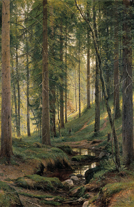 unwrittennature:

Stream by a Forest Slope by: Ivan Shishkin
