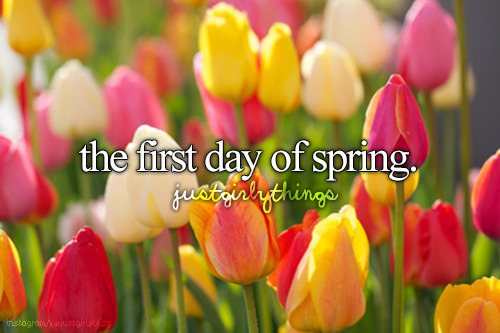 March 20th is the first official day of Spring! I&#8217;m so happy, I am so d o n e with the snow!