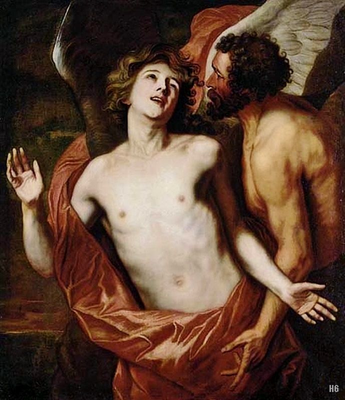 Daedalus Attaching Icarus wings. 17th. century. Thomas Willeboirts Bosschaert. Dutch 1613-1654. oil /canvas.
http://hadrian6.tumblr.com
