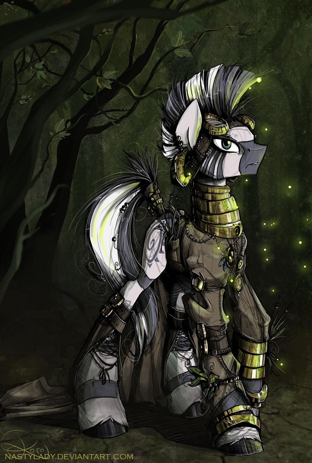 theponyartcollection:

Trees, Gears and Fireflies by *NastyLady
