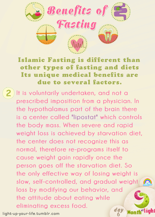 
Month Of Light
Health Benefits Of Islamic Fasting
Benefit (2)
written by: Dr. Shahid Athar
