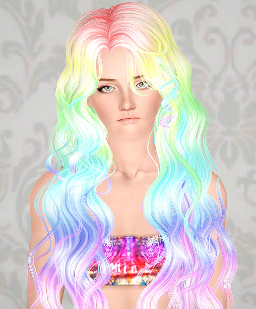 Sims 3 CC Hair Color Rainbow