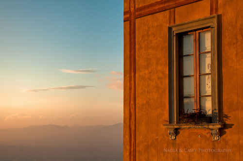Beautiful window in Brunate, Italy