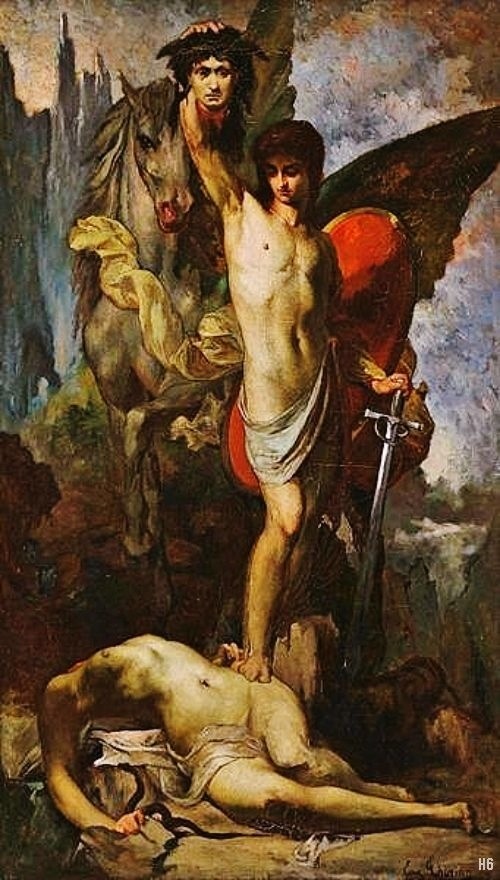Perseus and the Head of Medusa. Eugene Romain Thirion. French 1839-1910. oil/canvas.
http://hadrian6.tumblr.com