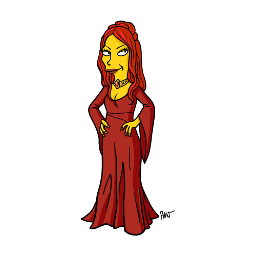Melisandre from &#8220;Game of Thrones&#8221; / Simpsonized by ADN