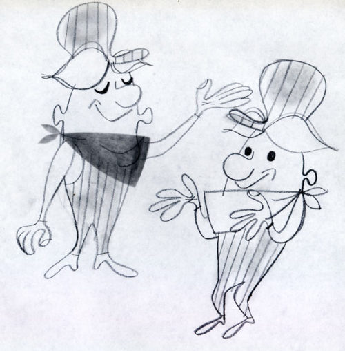 Unidentified characters from a commercial produced by Ray Patin  Productions (ca. 1950s) designer: unknown