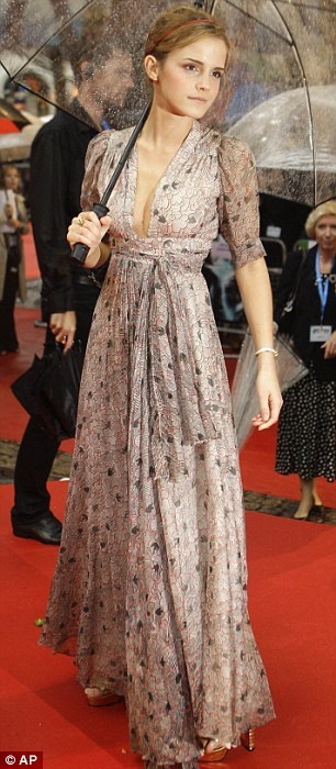 emma watson vintage. Emma Watson in vintage Ozzi Clark. Usually long dresses would dwarf 