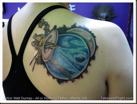 Space Sunday: Voyager 2 Tattoo | Tattoos In Flight. 1 year ago on June 4th,
