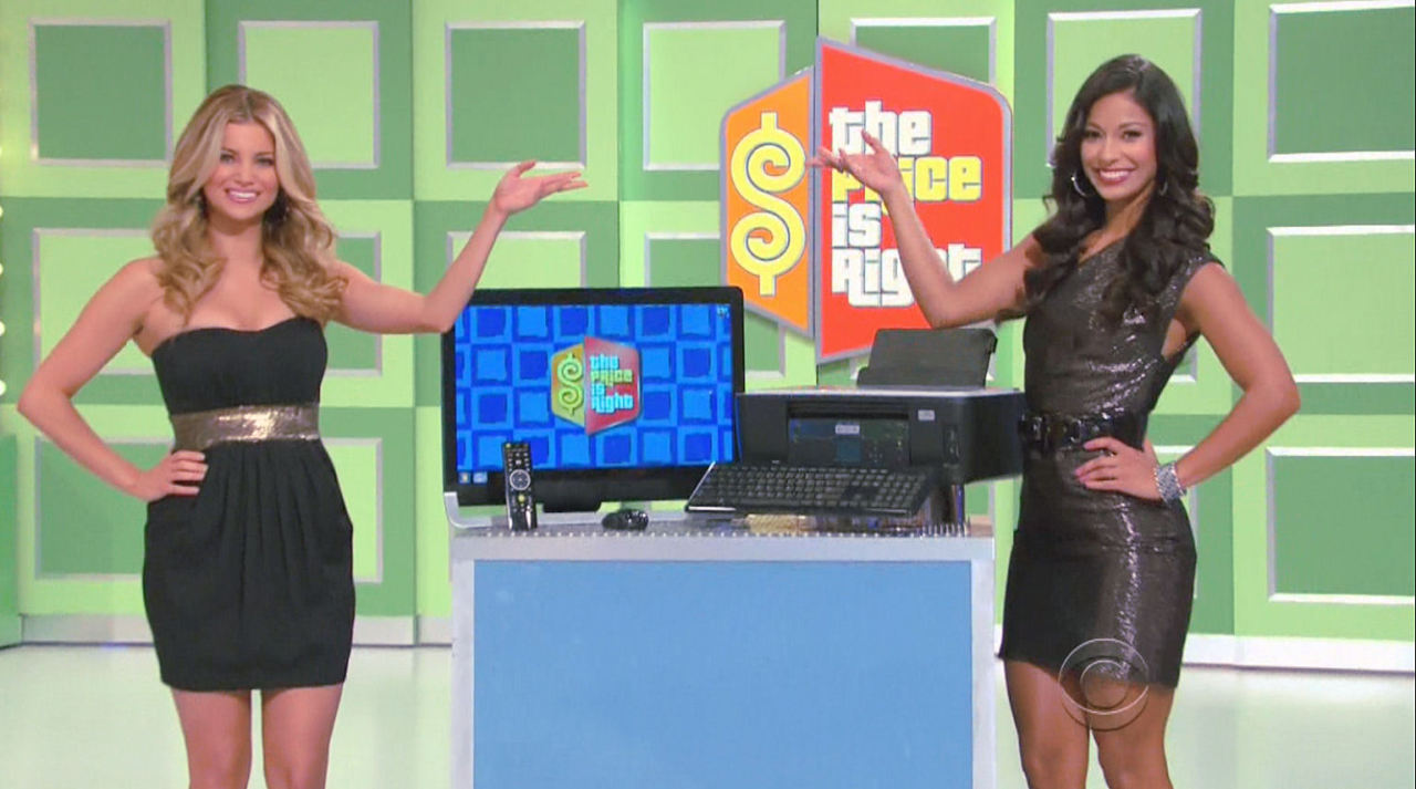 Amber and Manuela both looking lovely modeling on The Price Is Right