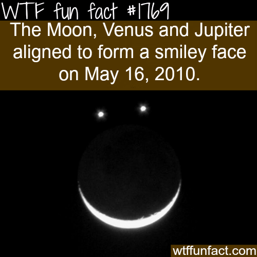 The Moon Venus and Jupiter on may 16, 2010 - WTF fun facts