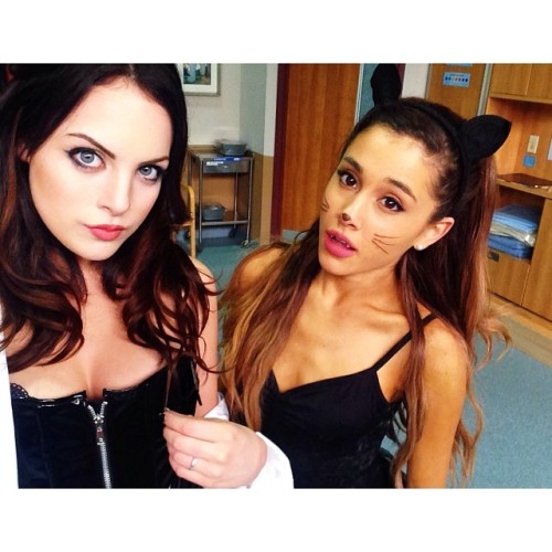 @lizgillz: Halloween on set with @arianagrande today :)
