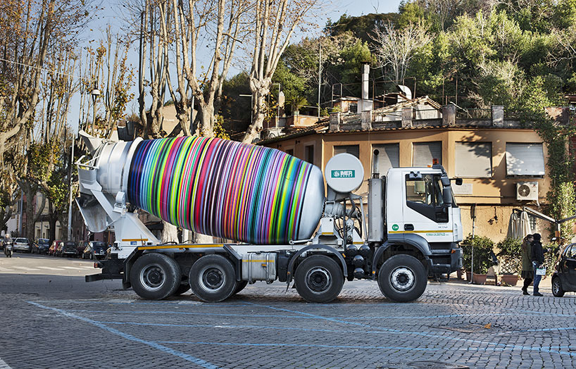 (via revolver - a colorfully painted cement mixer by rubinetto)