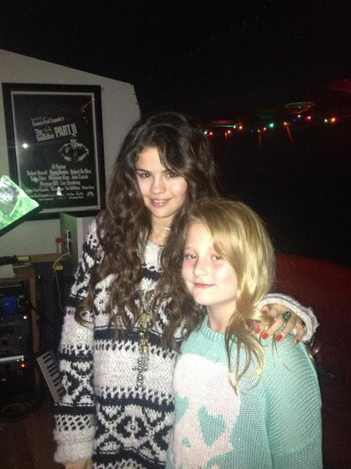 Selena and a fan tonight :). 